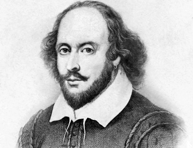 william shakespeare portrait black and white