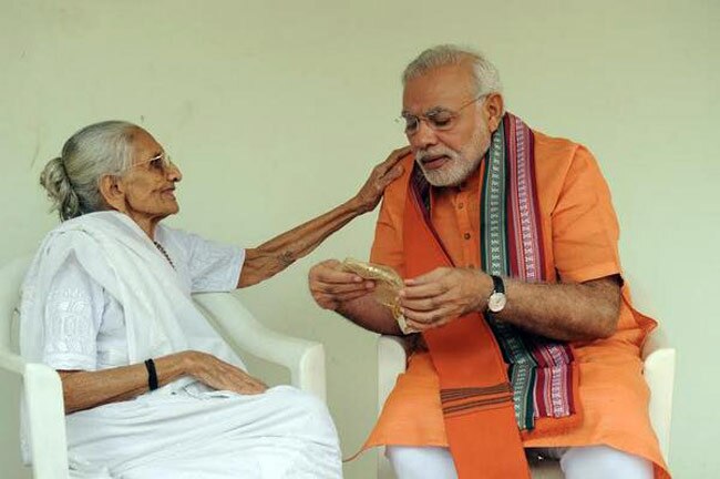 Image result for pm modi with his mother
