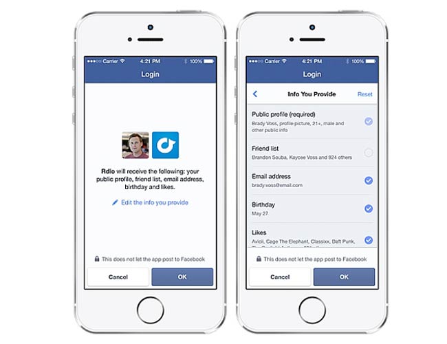 Now share selective Facebook information with applications India Today
