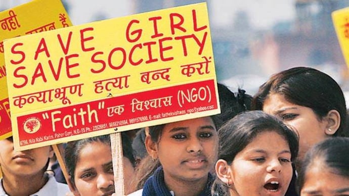 Protest against female foeticide