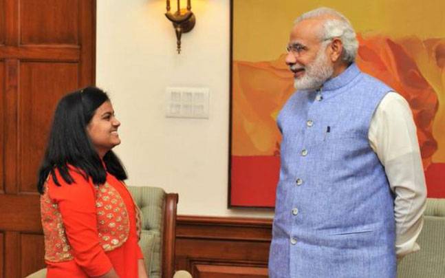 Ananya Nanda with PM Narendra Modi at his Delhi residence. Picture courtesy: IANS