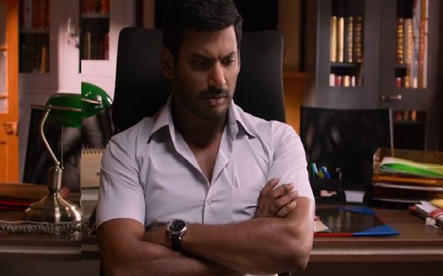 Vishal in a still from Paayum Puli