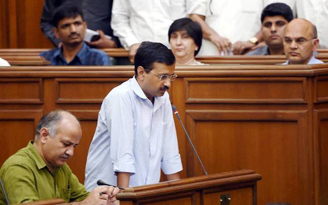 Arvind Kejriwal in Delhi Assembly