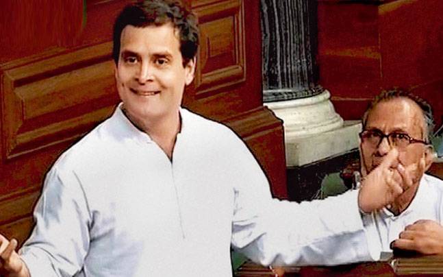 Image result for pics of rahul gandhi in parliament