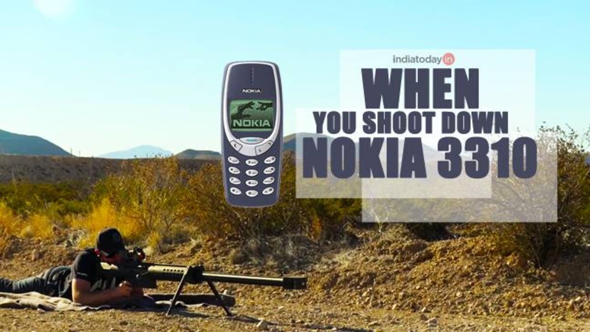 what happens to nokia 3310 if fired with a rifle fyi news