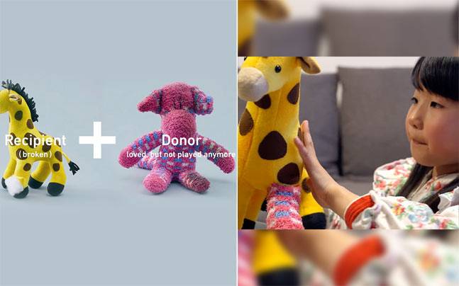 japanese company uses old toys with different limbs to educate
