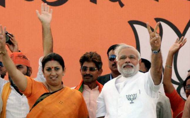 Image result for smriti irani with pm