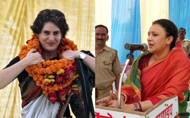 Priyanka Gandhi(left) and Aradhana Tiwari (right).