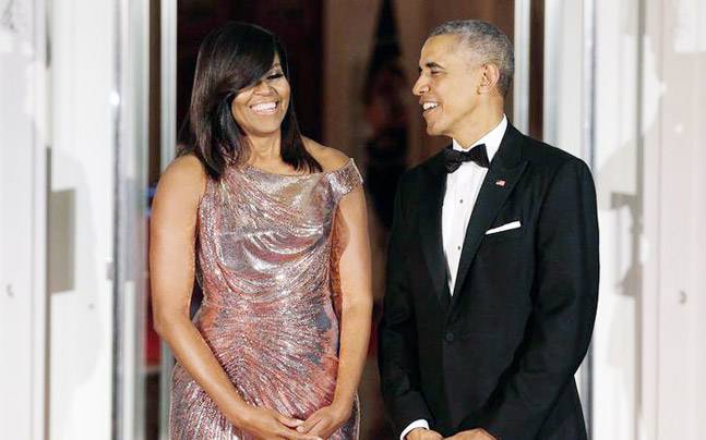 Michelle Obama Brandon Maxwell State Dinner Gown