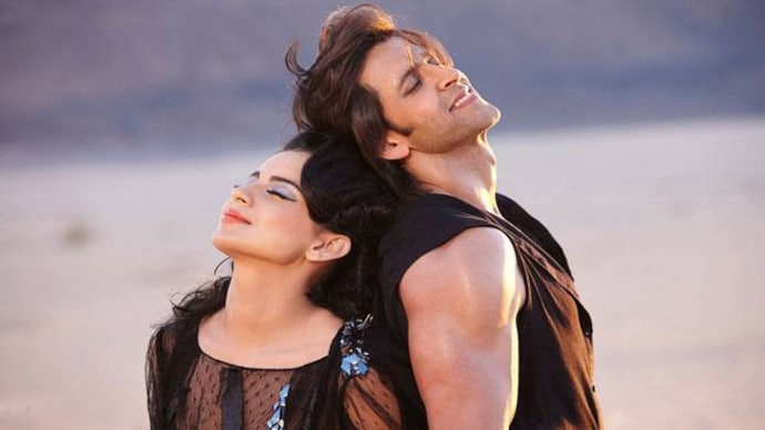 Hrithik Roshan and Kangana Ranaut in a still from Krrish 3