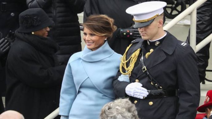 First lady Melania Trump wears Ralph Lauren ensemble, evokes Jackie Kennedy