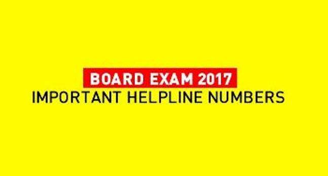 board exam 2017 important helpline numbers for students to solve