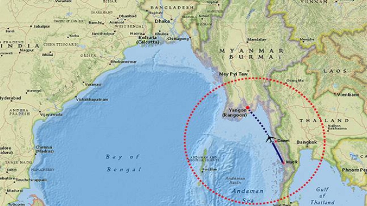 Debris Of Missing Myanmar Military Plane Found In Andaman Sea World News Map Of Andaman Sea