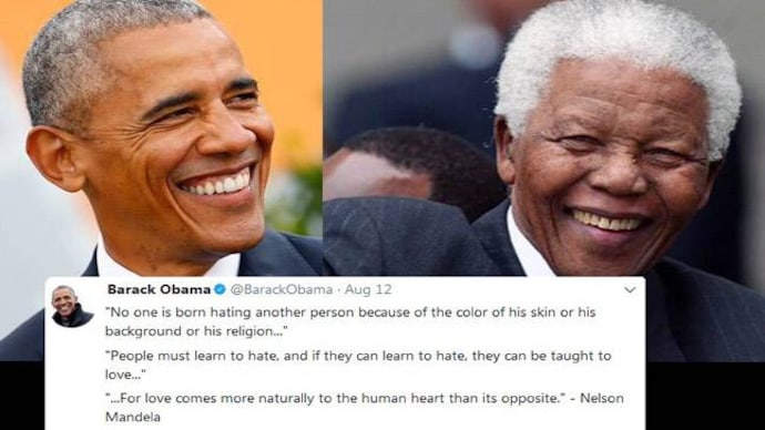 Barack Obama and Nelson Mandela