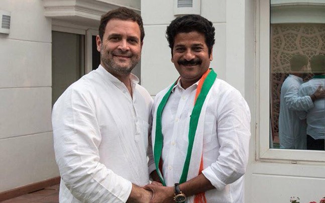 Revanth Reddy with Rahul Gandhi