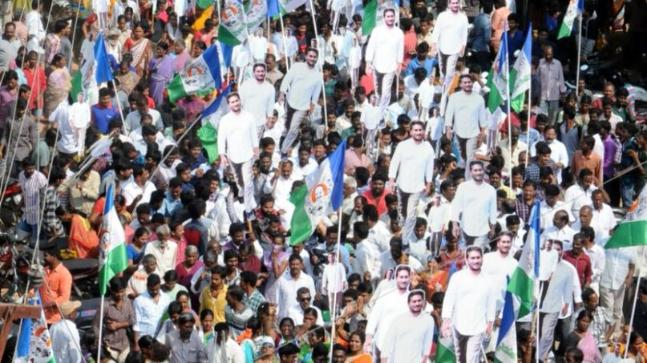 YS Jagan Mohan Reddy inaugurates stupa on completion 1000 kms of Praja Sankalpa Yatra