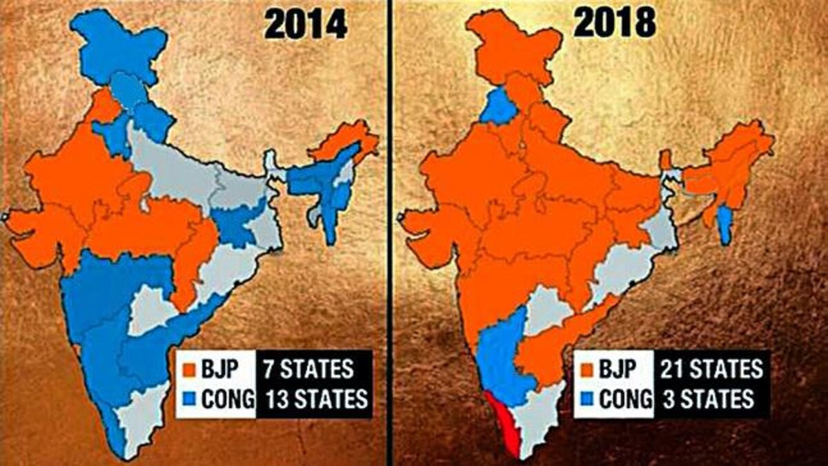 Saffron Saffron Everywhere How India S Political Map Changes After The Nda S Clean Sweep In The Northeast India News Saffron Map Of India 2022