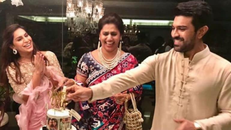 Ram Charan and wife Upasana Kamineni attend Shriya Bhupal's engagement