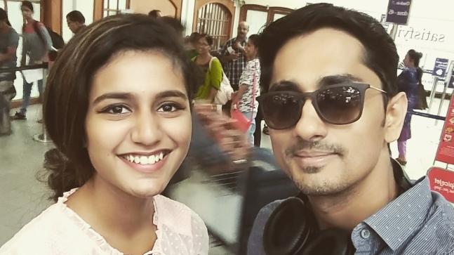 Priya Prakash Varrier and Siddharth