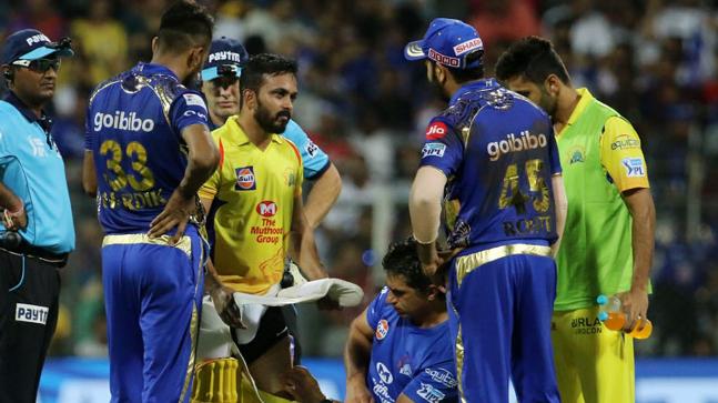 Kedar Jadhav pulled his left hamstring during Chennai Super Kings' thrilling 1-wicket win vs Mumbai Indians (BCCI Photo)