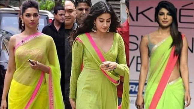 Nude Hindi Actress Deepika - Deepika, Janhvi or Priyanka: Who nailed the green-and-pink look?