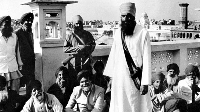 Jarnail Singh Bhindranwale (right, standing) believed himself to be above the law of the land.