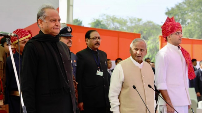 Ashok Gehlot takes oath as Rajasthan chief minister, Sachin Pilot as deputy chief minister Ashok Gehlot takes oath as Rajasthan chief minister, Sachin Pilot as deputy chief minister