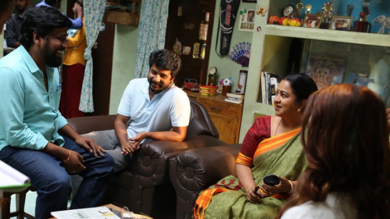 Sivakarthikeyan and Nayanthara with director Rajesh on sets of Mr Local. See pics