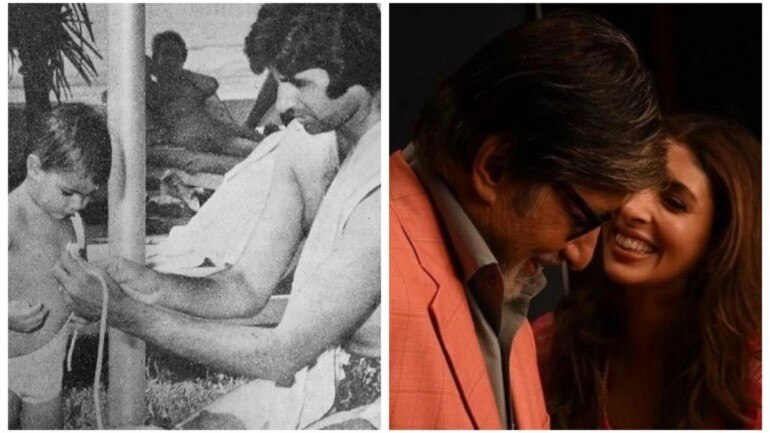 Amitabh Bachchan and Shweta Nanda