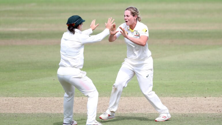 Sophie Molineux Sophie Molineux picked up 3 wickets on Day 3 of the Ashes Test (Reuters Photo)