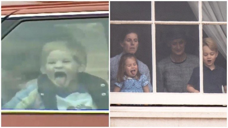 Prince Harry making strange faces to the paparazzi Prince Harry making strange faces to the paparazzi