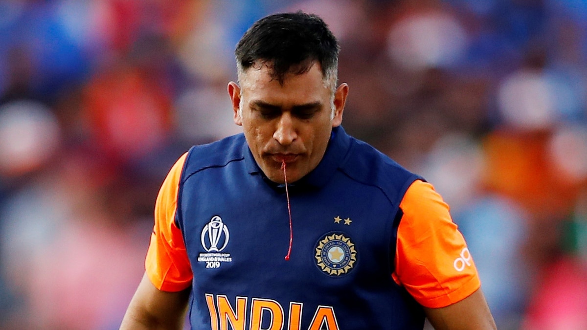 Picture of MS Dhoni spitting out blood goes viral. Here's what happened