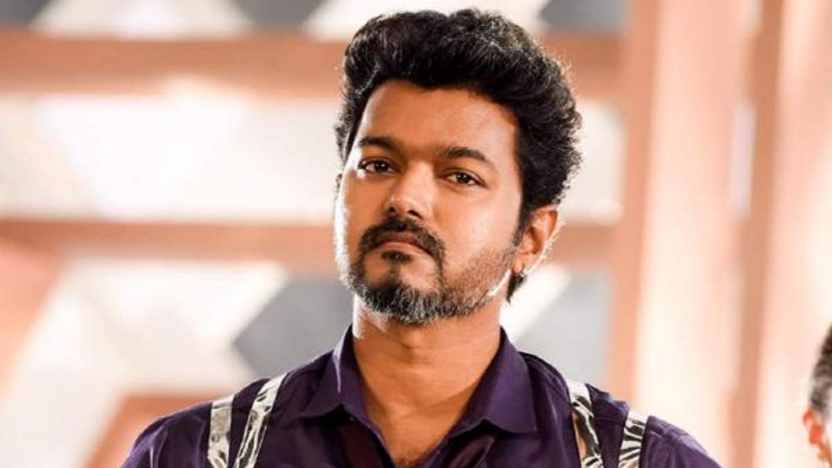 Vijay waves to the crowd from Bigil set in Chennai. Watch video