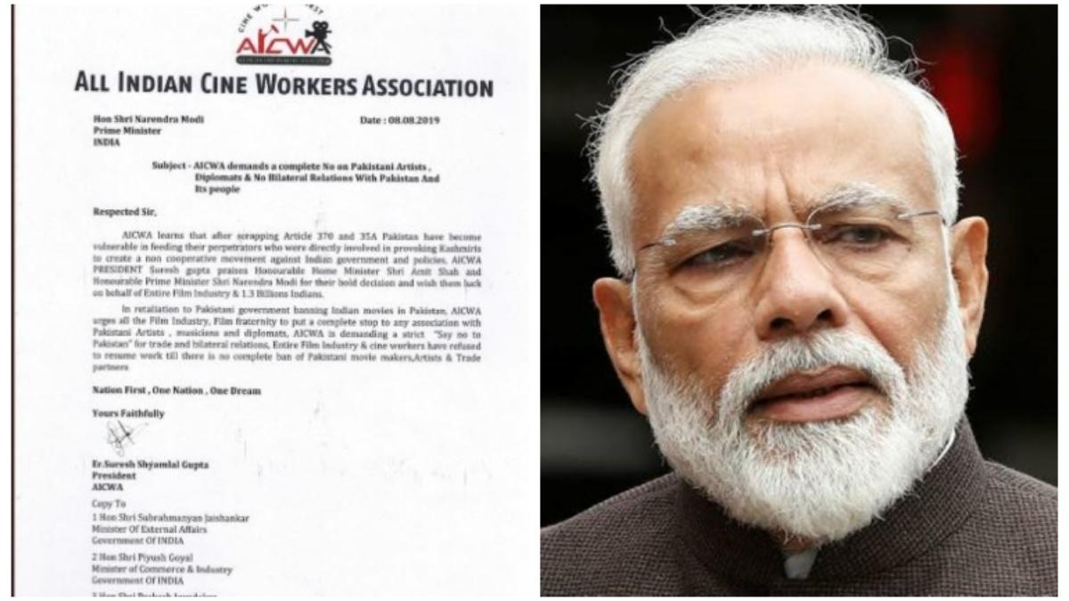 AICWA writes letter to PM Narendra Modi demanding complete ban on Pakistani artists