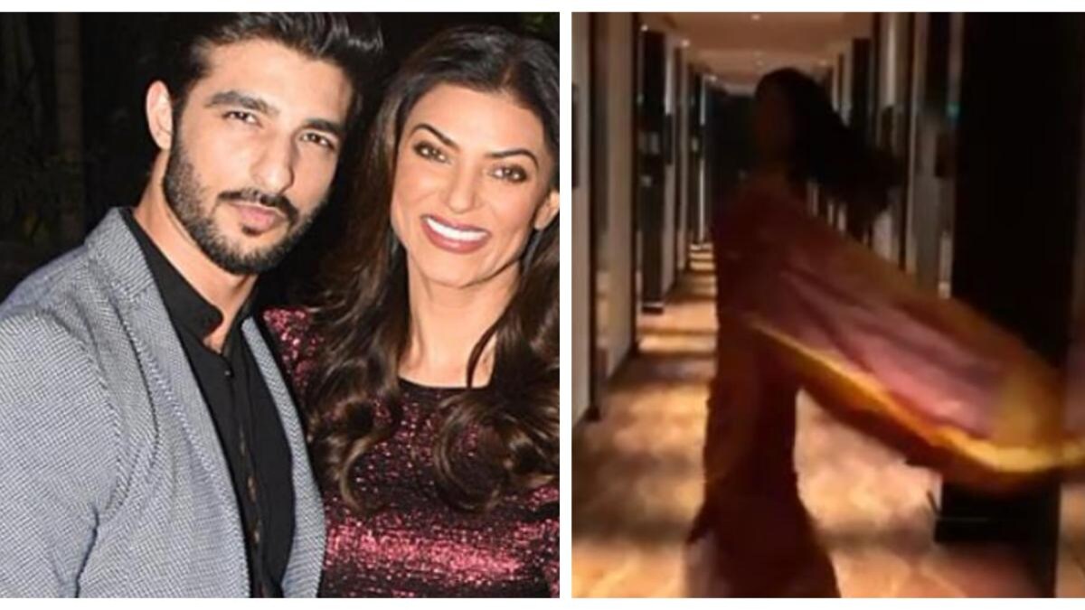Sushmita Sen Looks Gorgeous As She Twirls In Saree Rohman