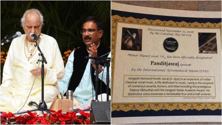 Planet named after Pandit Jasraj Photo: Sanjay Sharma