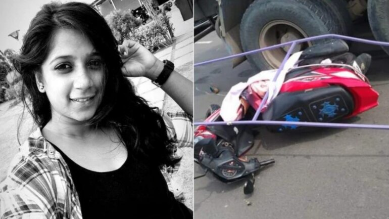 Watch The Moment Chennai Techie Subashree Was Hit By Illegal Banner