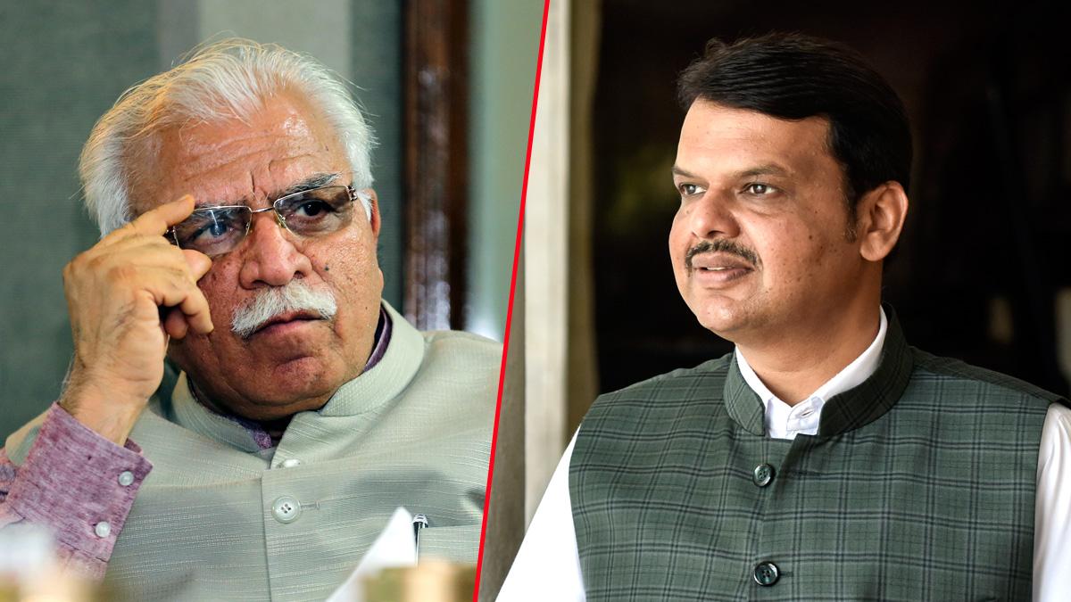 BJP racing ahead in Maharashtra, it's neck and neck in Haryana in early trends