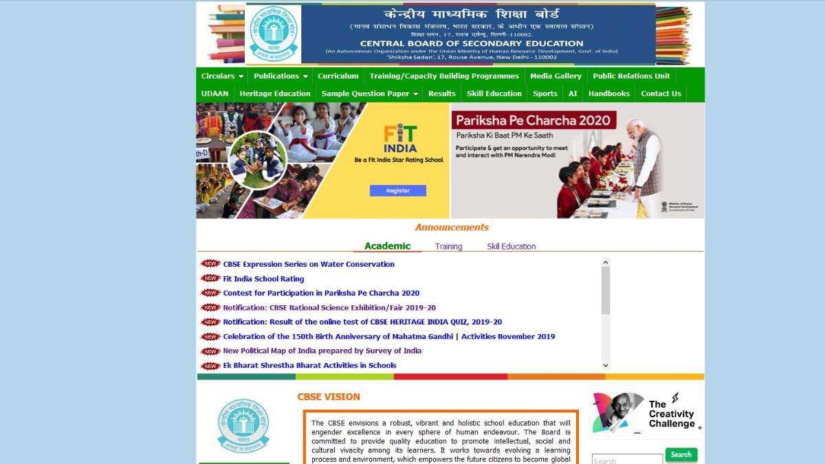 Cbse online website 2020