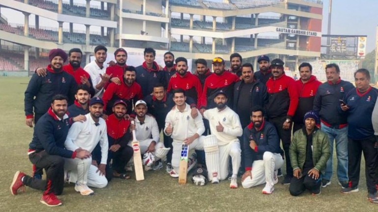 Ranji Roundup: Delhi hand Vidarbha their first defeat since 2016, Jharkhand beat Uttarakhand Nitish Rana powered Delhi to victory in big run chase vs Vidarbha. (@delhi_cricket Photo)