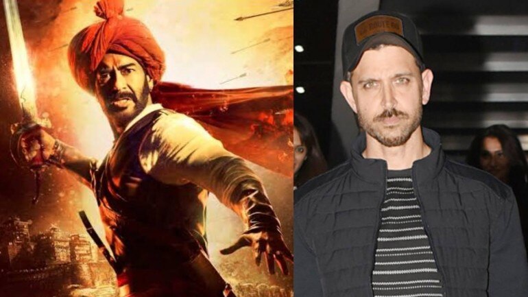 Hrithik Roshan praised Ajay Devgn''s Tanhaji: The Unsung Warrior on social media.