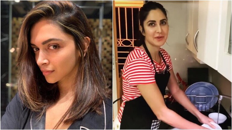 Deepika Padukone reposts Katrina Kaif's washing dishes video, says you