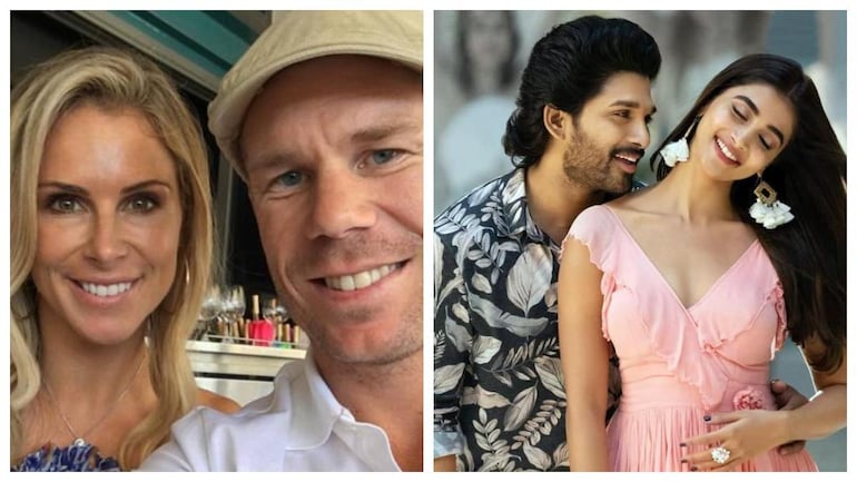 Australian cricketer David Warner and wife Candice groove to Allu Arjun