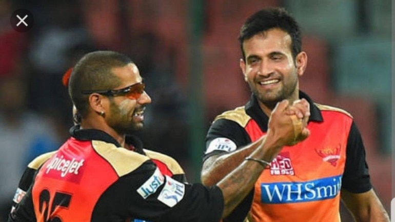"ऊंचाई =" "/><meta itemprop= शिखर धवन और इरफान पठान ने IPL 2014 में SRH का प्रतिनिधित्व किया। (सौजन्य से BCCI)