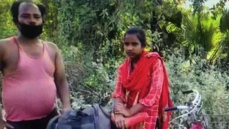 15-year-old Jyoti Kumari, who cycled down 1200km carrying her ailing father during the nationwide lockdown in India. (Ravi Shankar Prasad Twitter) 15-year-old Jyoti Kumari, who cycled down 1200km carrying her ailing father during the nationwide lockdown in India. (Ravi Shankar Prasad Twitter)