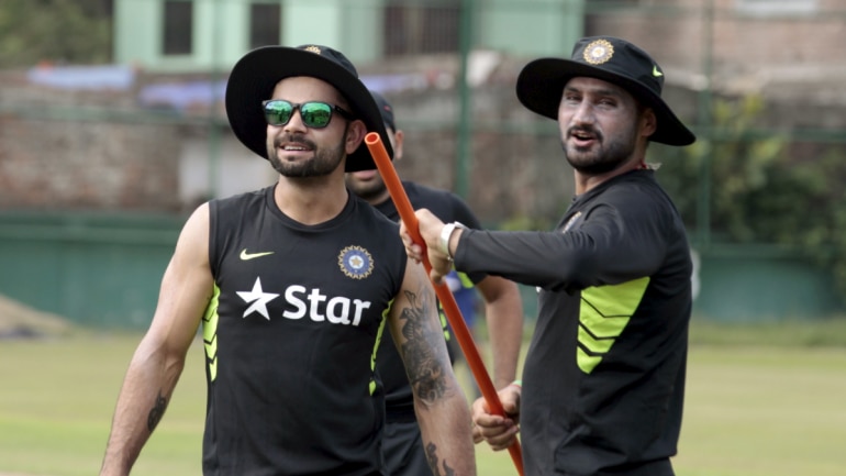 Lockdown banter: Virat Kohli trolls Harbhajan Singh on his workout video India skipper Virat Kohli with Harbhajan Singh in a file image. (Reuters Photo)