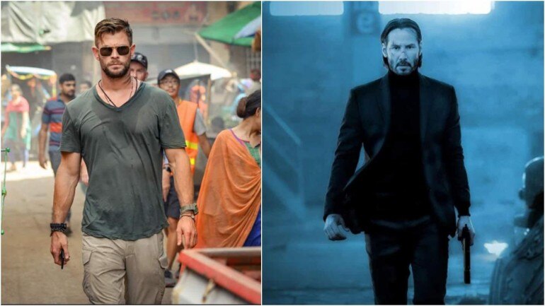 Chris Hemsworth in Extraction and Keanu Reeves in John Wick