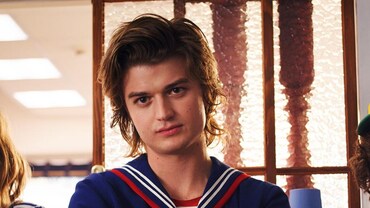 Joe Keery plays Steve Harrington in Stranger Things. Joe Keery plays Steve Harrington in Stranger Things.
