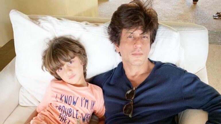 Shah Rukh Khan with AbRam.