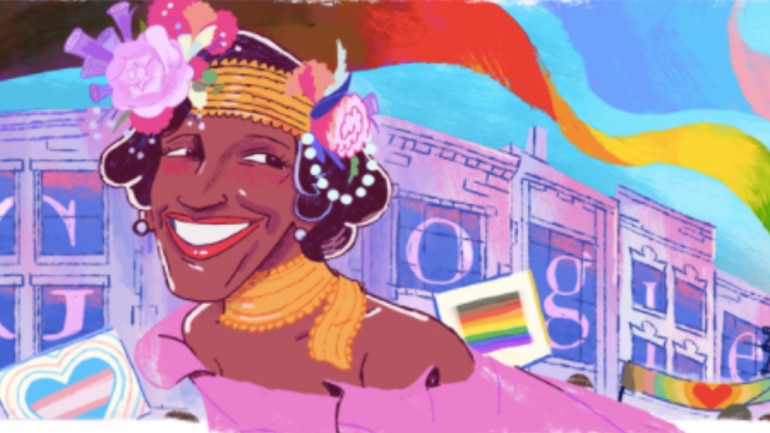 Google Doodle celebrates Marsha P Johnson. Photo: Google Google Doodle celebrates Marsha P Johnson. Photo: Google